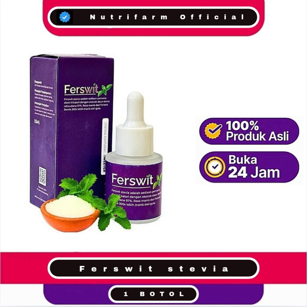 

Ferswit Stevia Suplemen Pemanis Alami Gula Tetes Daun Stevia Asli Original BPOM