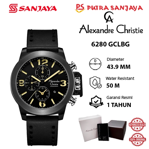 Jam Tangan Pria Alexandre Christie AC 6280 GCLBG / GCLBRBA (Coklat) / 6280 GCLBRBA (Hitam) / 6280 GC