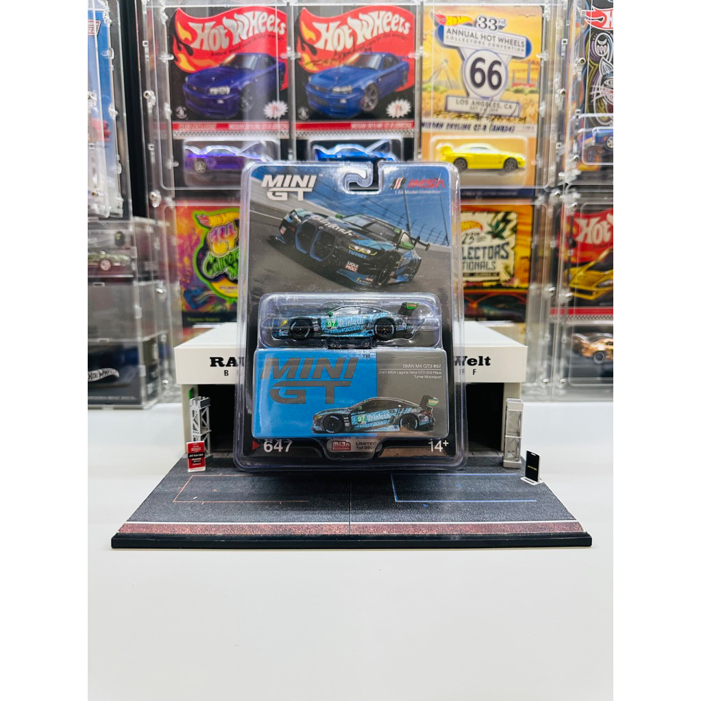 Mini GT No 647 BMW M4 GT3 #97 Turner Motorsport 2023 IMSA Laguna Seca 2nd Place Mijo Exclusive