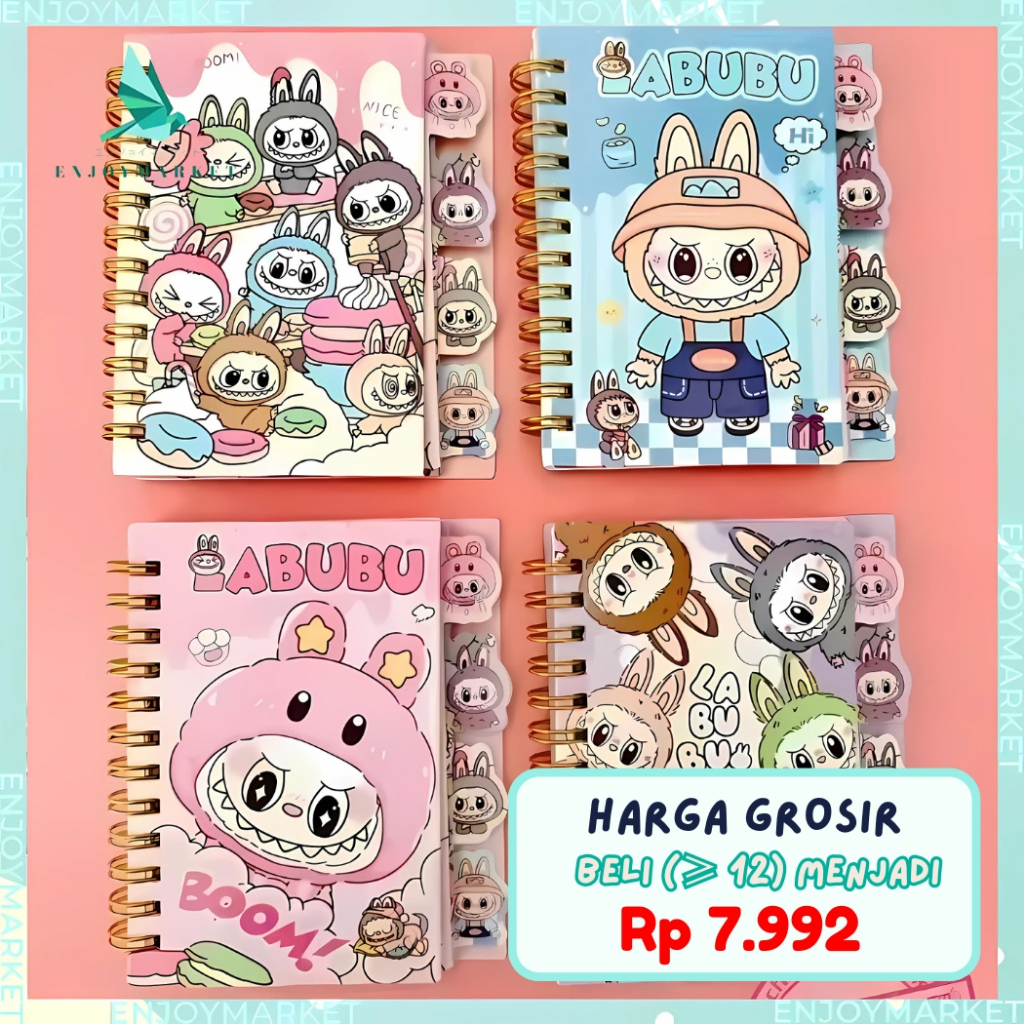 

Buku Tulis/Notebook A7 Ring Buku Tulis Aesthetic Lucu Karakter Buku Catatan Note