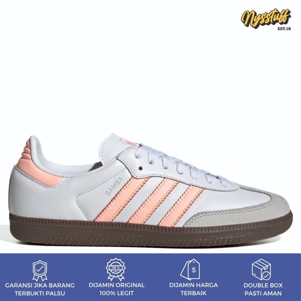 Adidas Samba OG White Mauve Clear Orange ORIGINAL