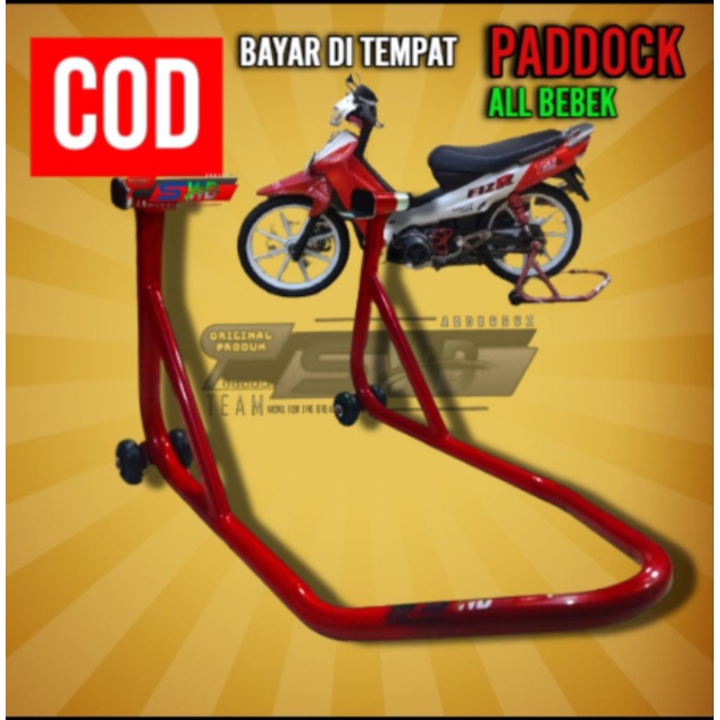 standar Paddock motor all bebek series fizr Supra Shogun smash Jupiter satria dll warna merah