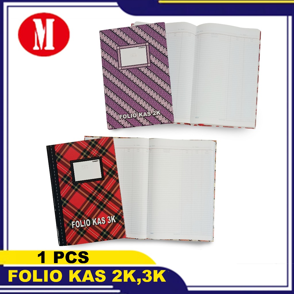 

OKEY Buku Folio kas 2 kolom dan 3 kolom Hard cover isi 100 lembar