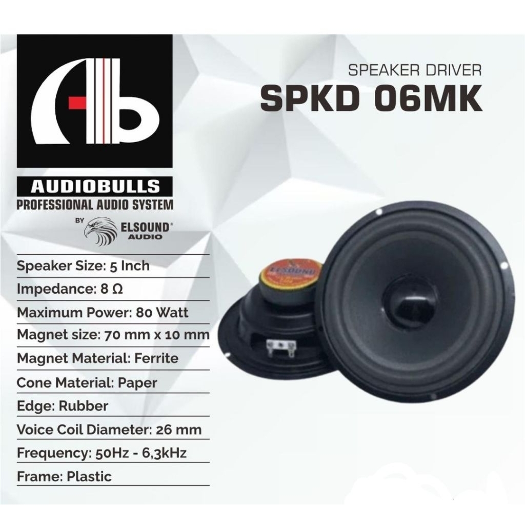 speaker Elsound 6" spiker 6inch speker Elsound 6in speaker audio sound