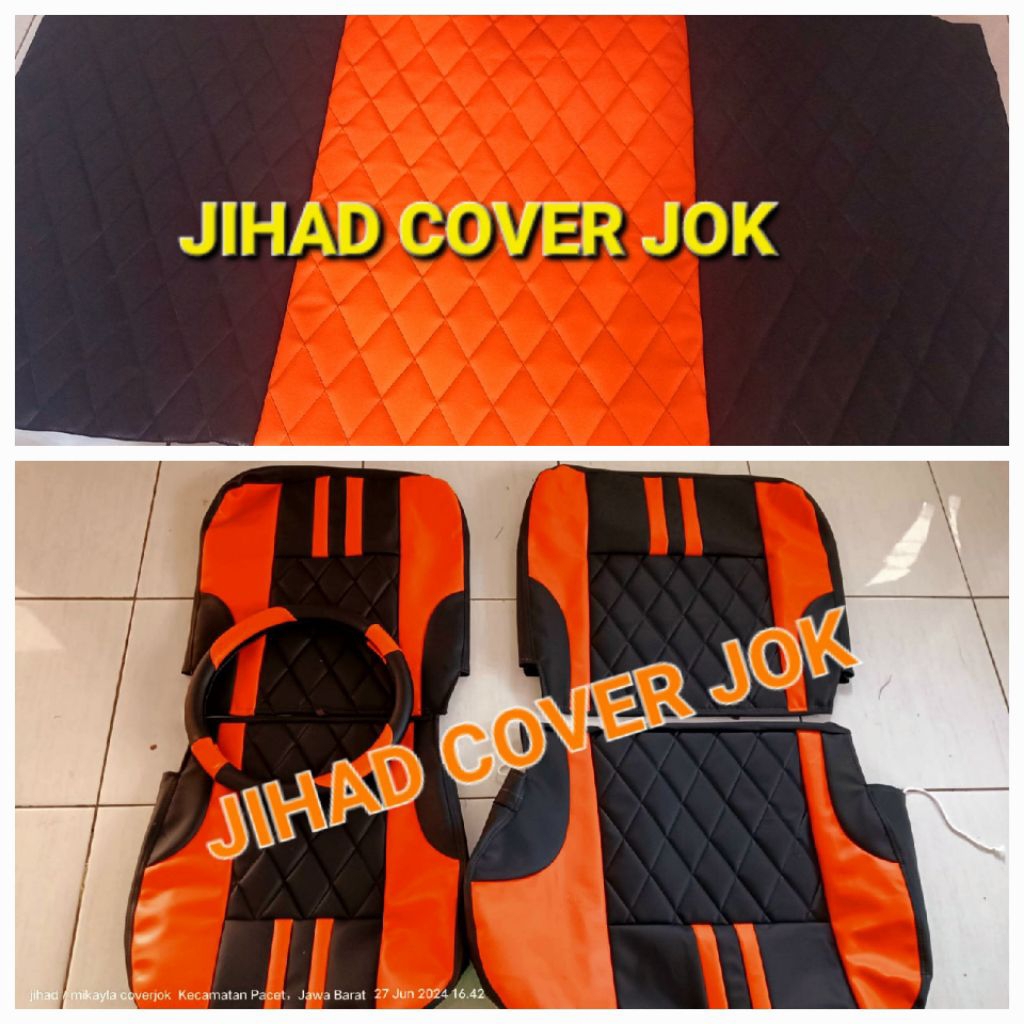 Aluna_Collection4 Sarung Jok Grand Max Plus Kabin Dan Pilar Pilar Bonus Sarung Stir