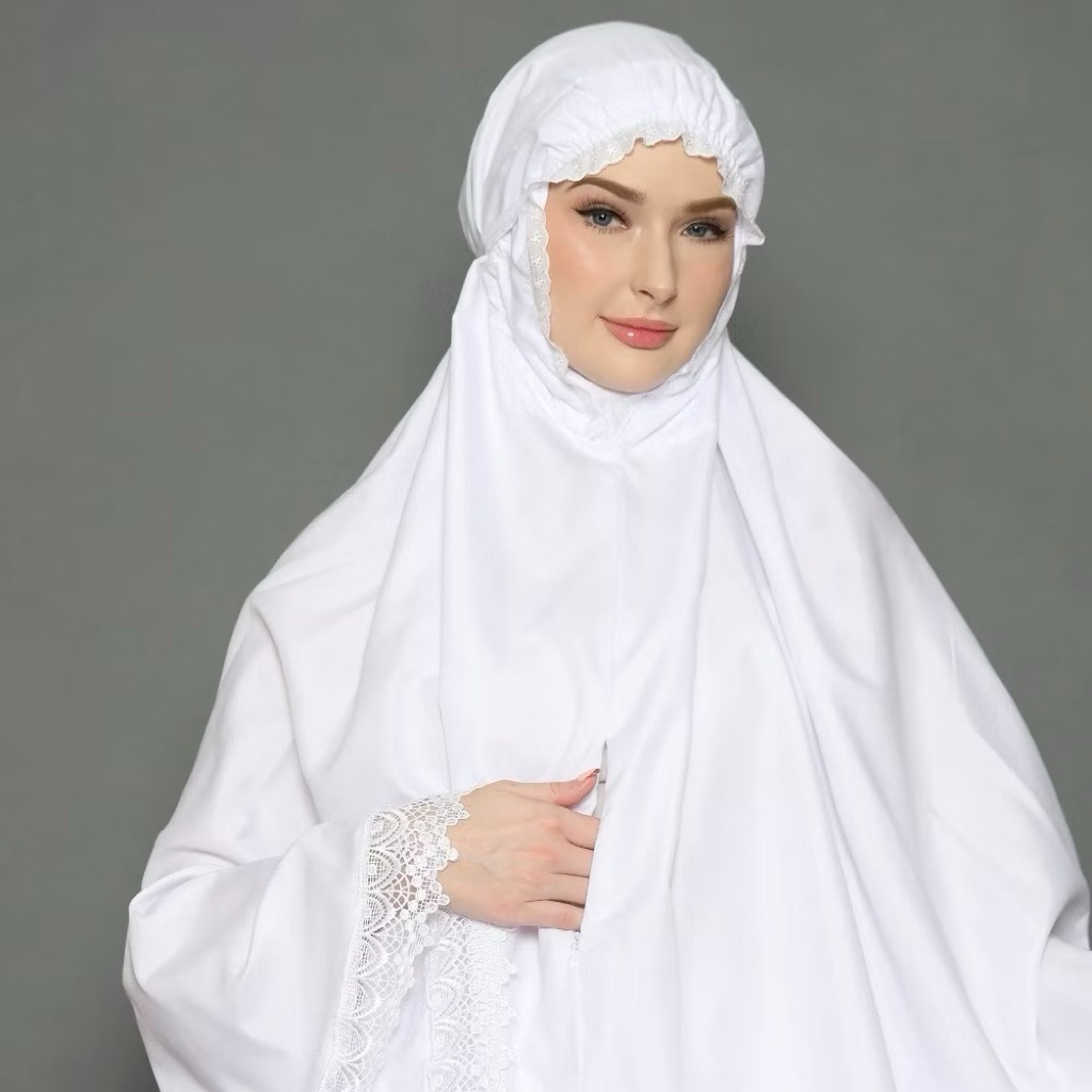 Mukena Putih Dewasa / Mukena Putih Renda / Mukena Dewasa Jumbo / Mukena Katun / Mukena Penggalan Put