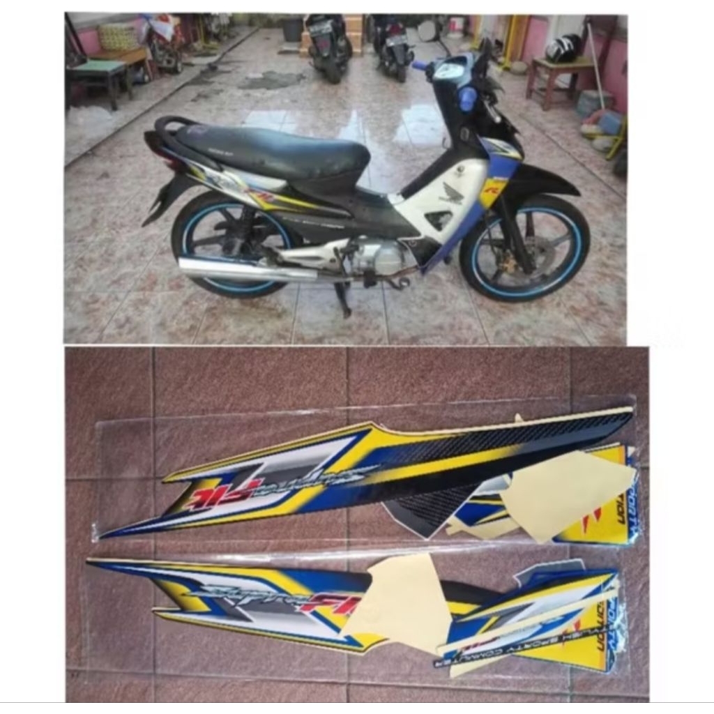 STRIPING STIKER LIS BODY HONDA SUPRA FIT NEW 2006 FUL SET BODY MOTOR KUWALITAS TERBAIK