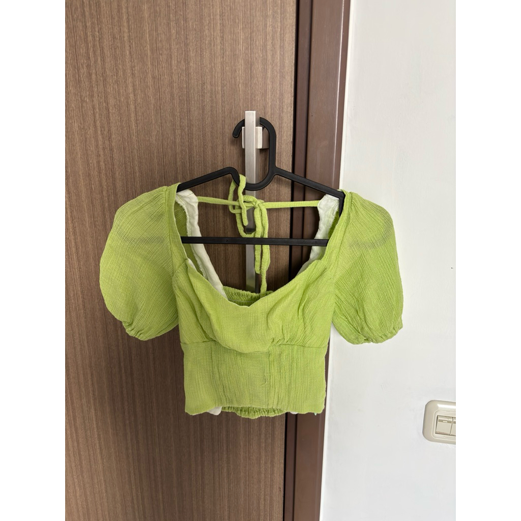Preloved With Love the Brand Green Crop Top