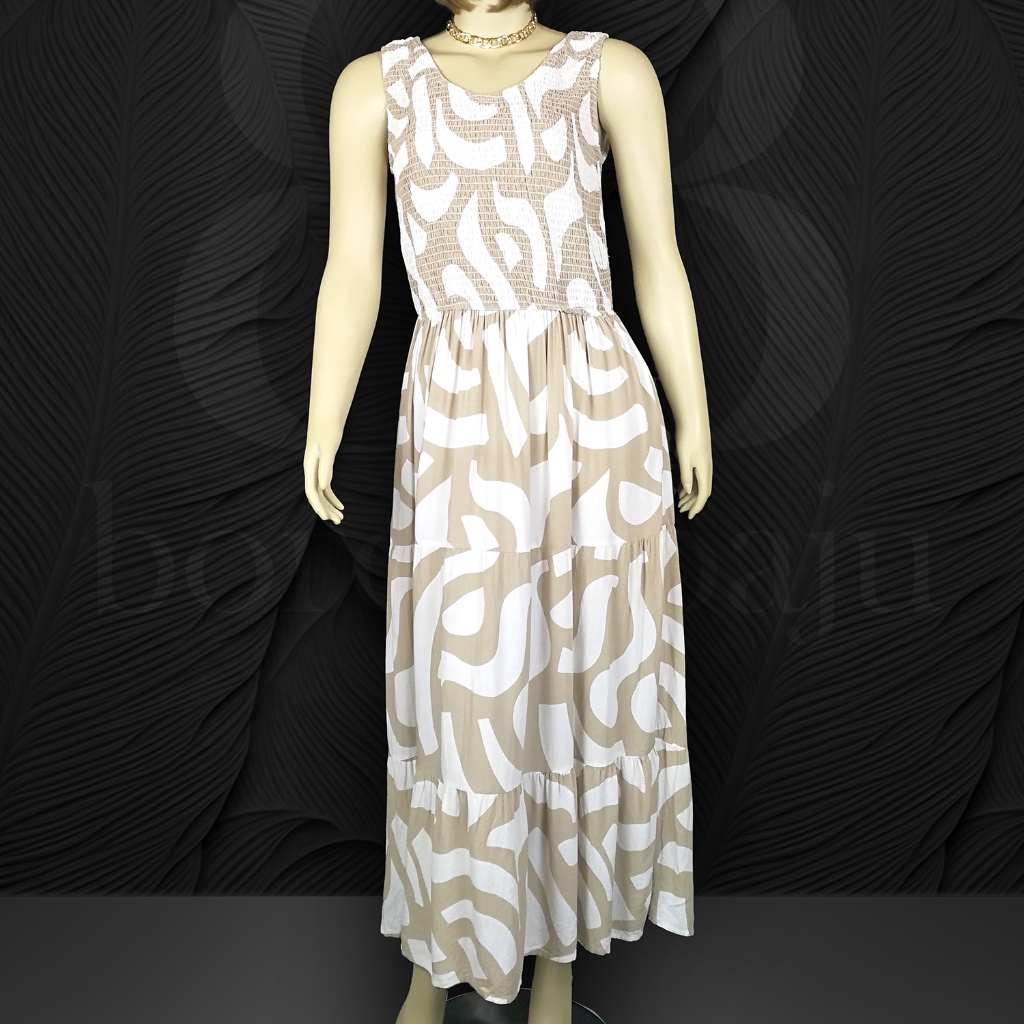 Longdress Sleeveless Umpak Tebal Pinggang Dada Karet DRS13 Baju Wanita Panjang Pantai