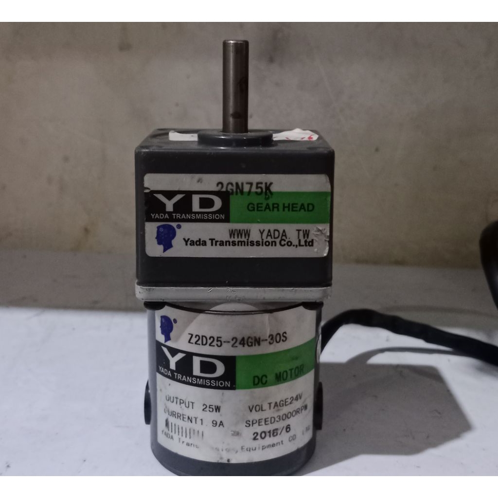 DINAMO MOTOR GEARBOX 24V DC RATIO 1,75 40 Rpm 25W