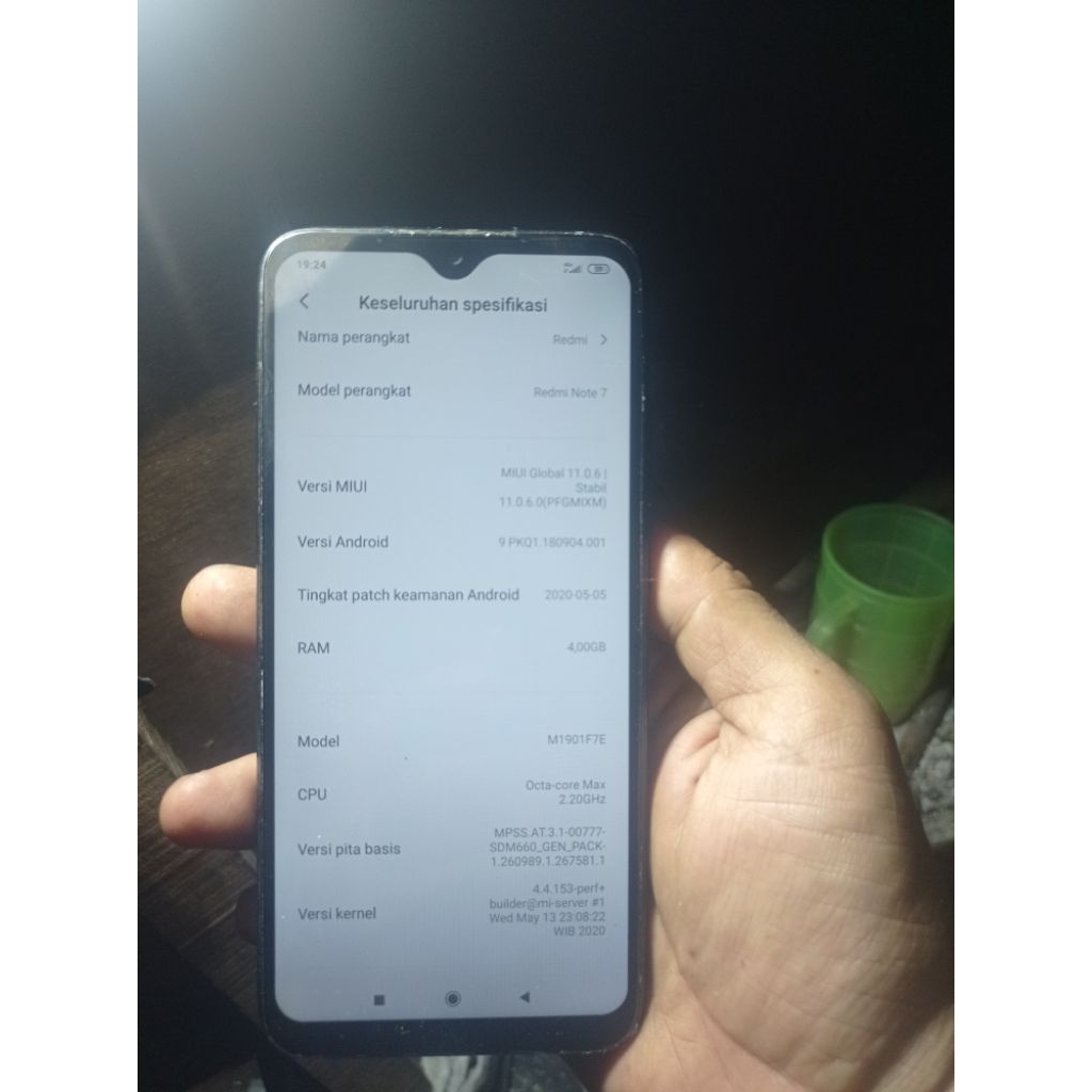 redmi note 7 ram 4/64 normal batangan