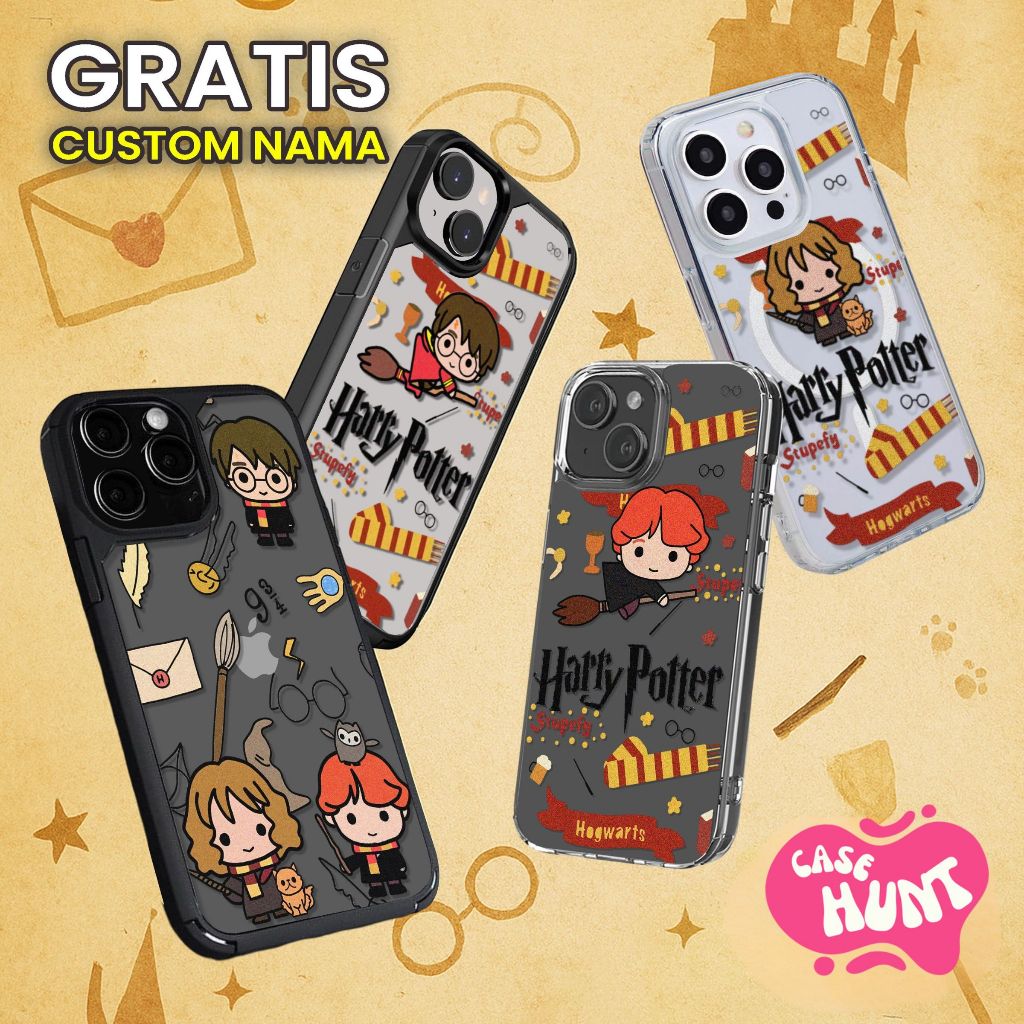 Premium Hard Case iPhone 16 15 14 13 12 11 X Xs Max 8 7 Plus Pro Mini Pro Max Karakter Harry Potter