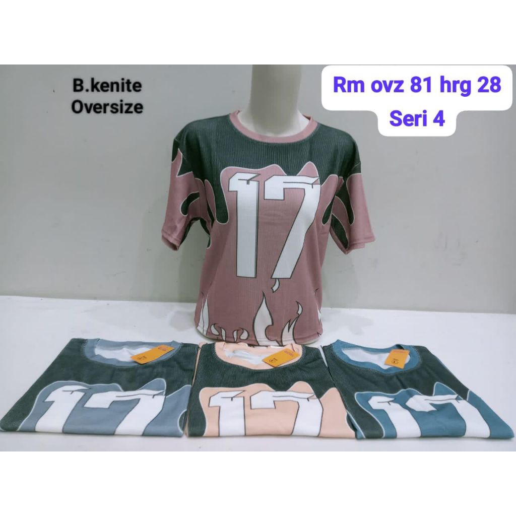 Kaos Tshirt Wanita Allsize fit to L Warna Random Motif Baseball Softball 17