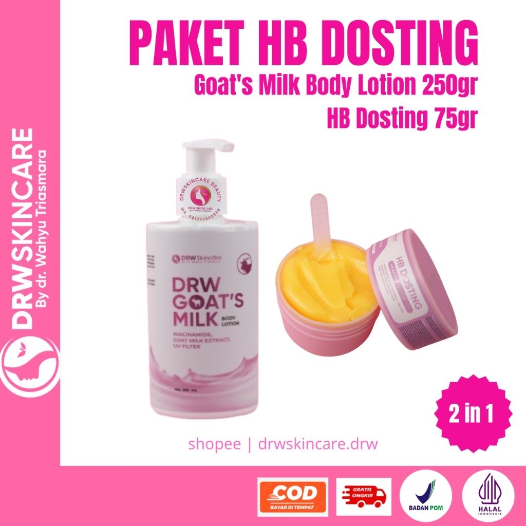 Lotion brightening handbody dosting pemutih badan Drw skincare original bpom terlaris