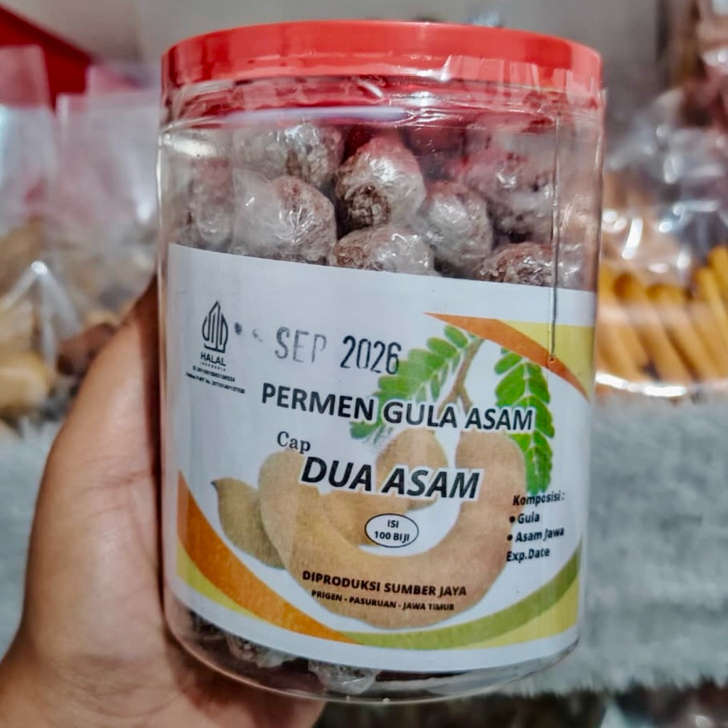 

Permen Gula Asam Jawa | Dua Asam|Halal| 100 bj / 365 gr