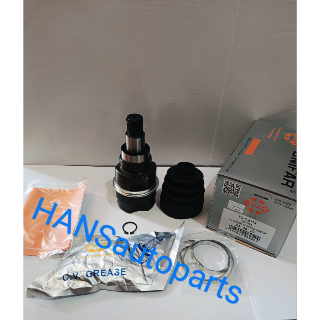 CV joint kokel kopel dalam kanan Sigra calya 1.200 cc merk unifar
