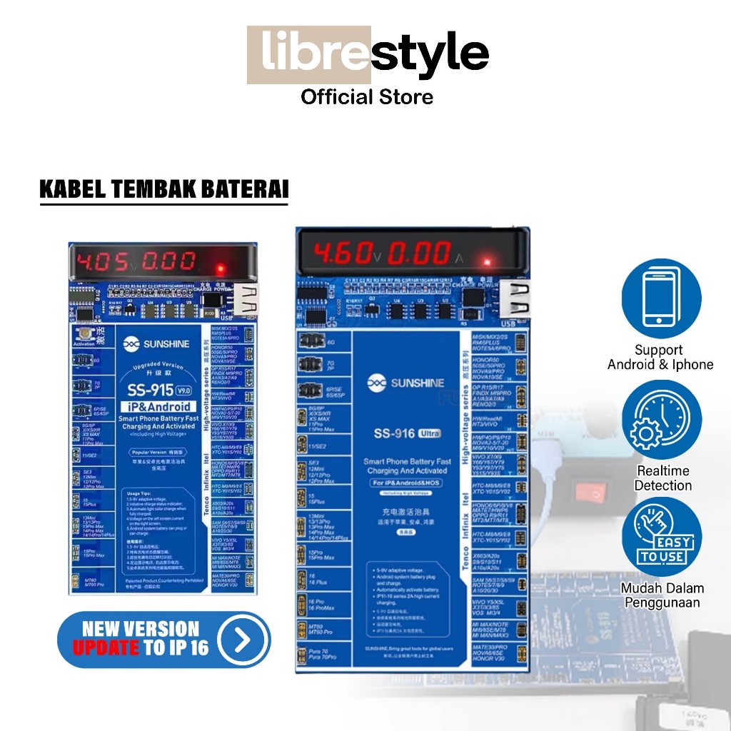 Sunshine SS-915 SS-916 Digital Charger For iPhone Android