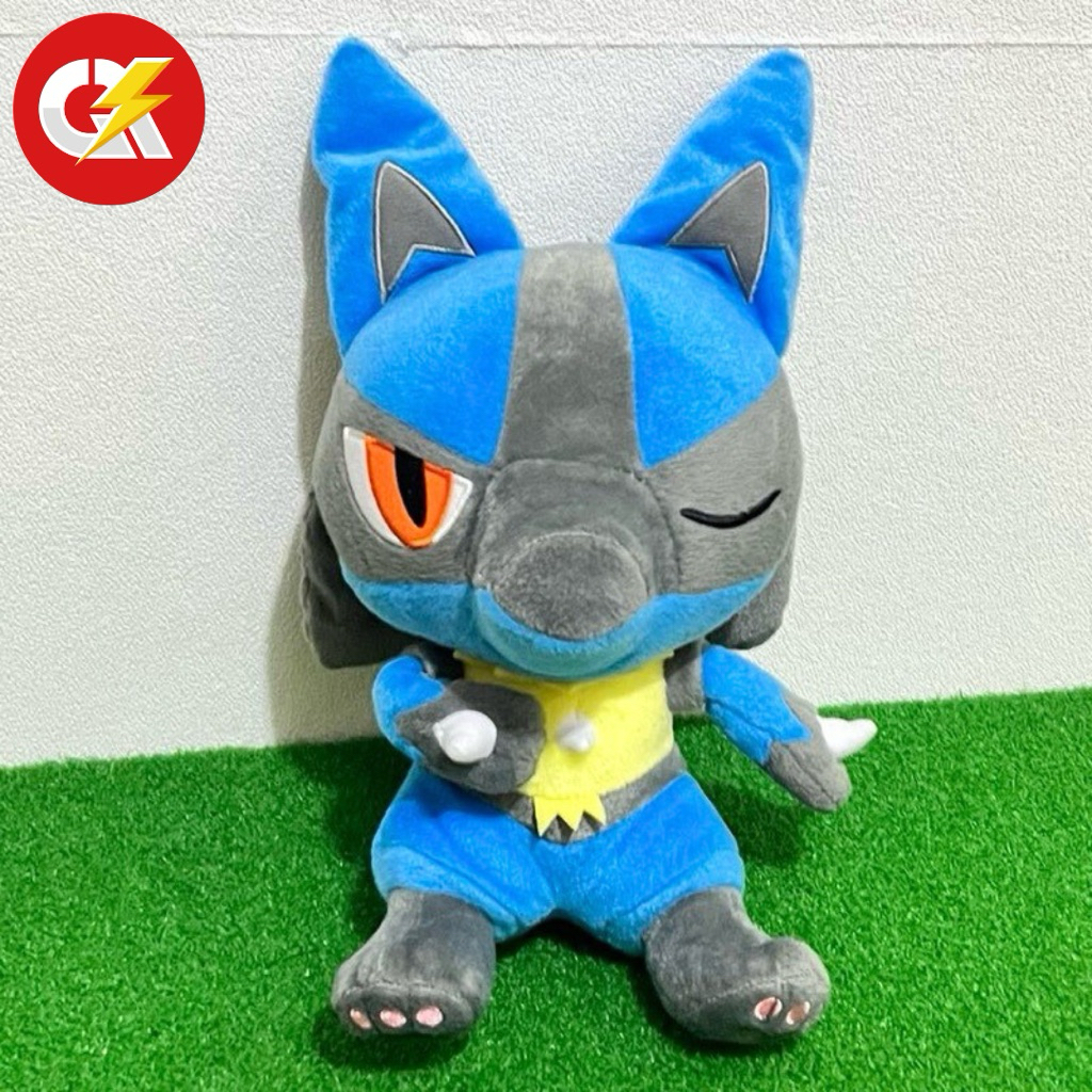 Boneka Pokemon Lucario Chibi Wink Doll Original Banpresto