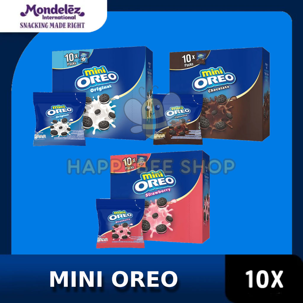 

Mini Oreo Biskuit Original | Cokelat | Stroberi | 1 Box isi 10 Pcs