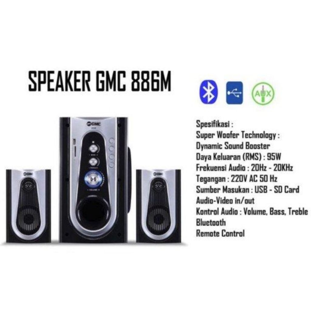 GMC 886M Multimedia Bluetooth Speaker Aktif 25m3iZ4