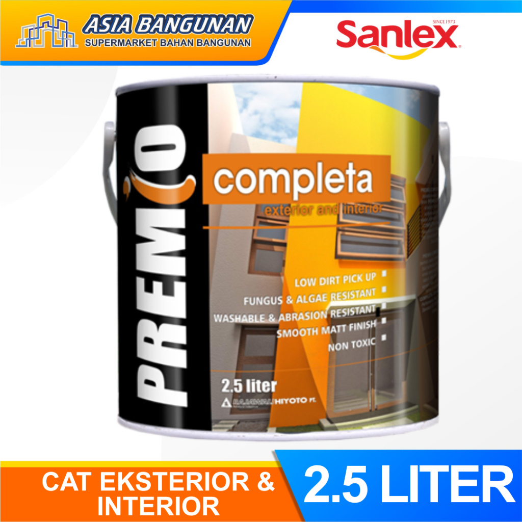 Sanlex Cat Premio Completa Base Wall Paint 2.25L – Cat Dasar Tembok Interior Eksterior