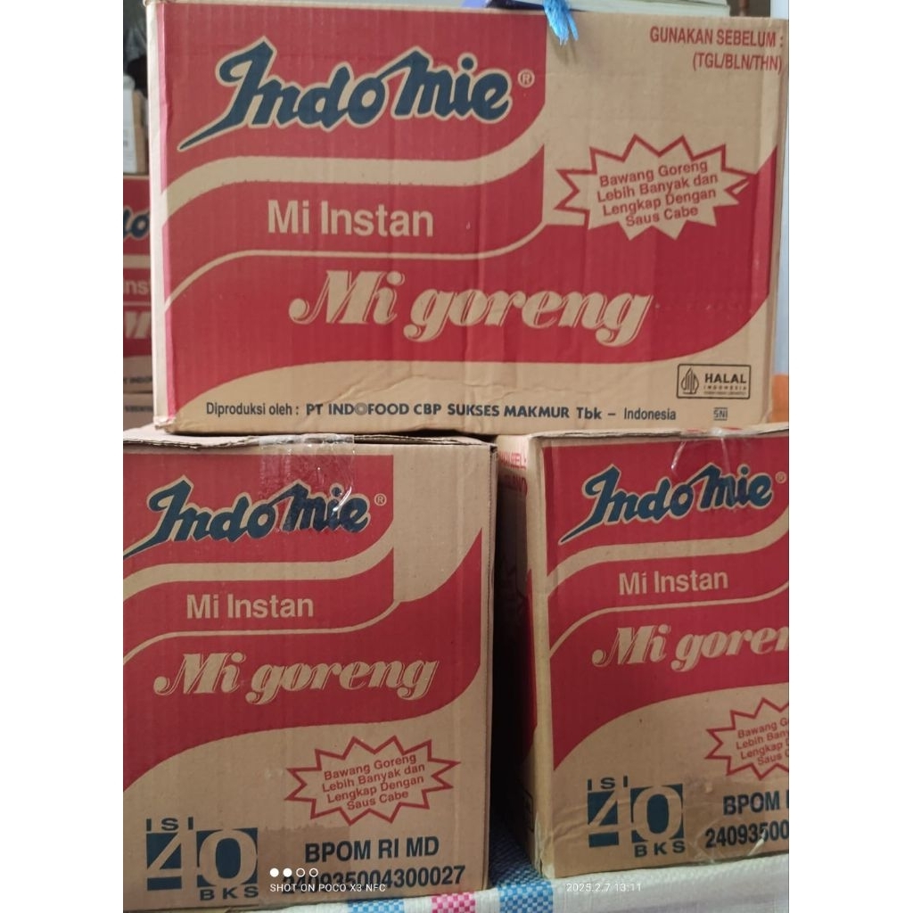 

Indomie goreng 1 dus isi 40 pcs
