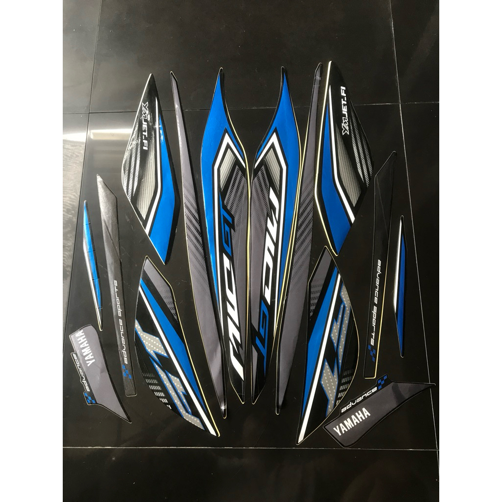 STRIPING STIKER MIO GT 2013 HITAM BIRU