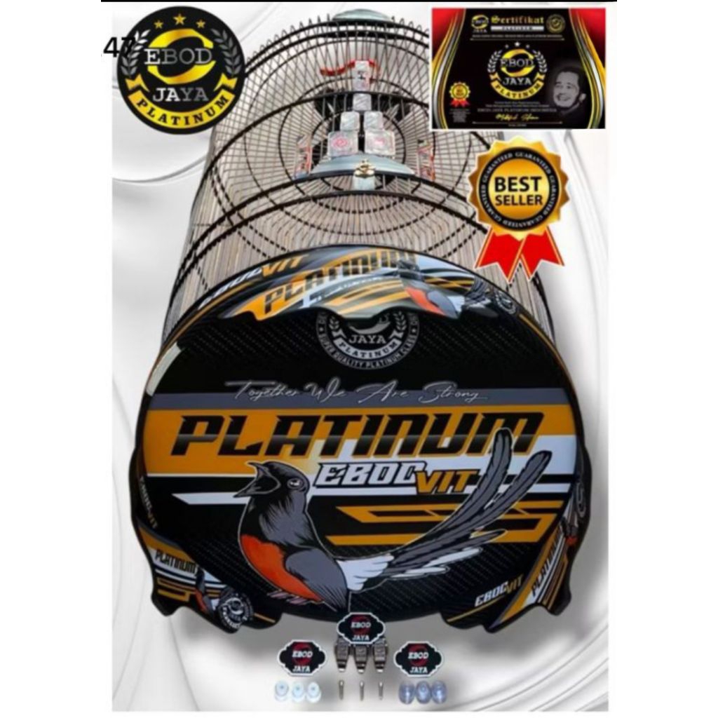 (GOJEK) KANDANG SANGKAR MURAI EBOD JAYA PVC DECAL EBOD VIT PLATINUM