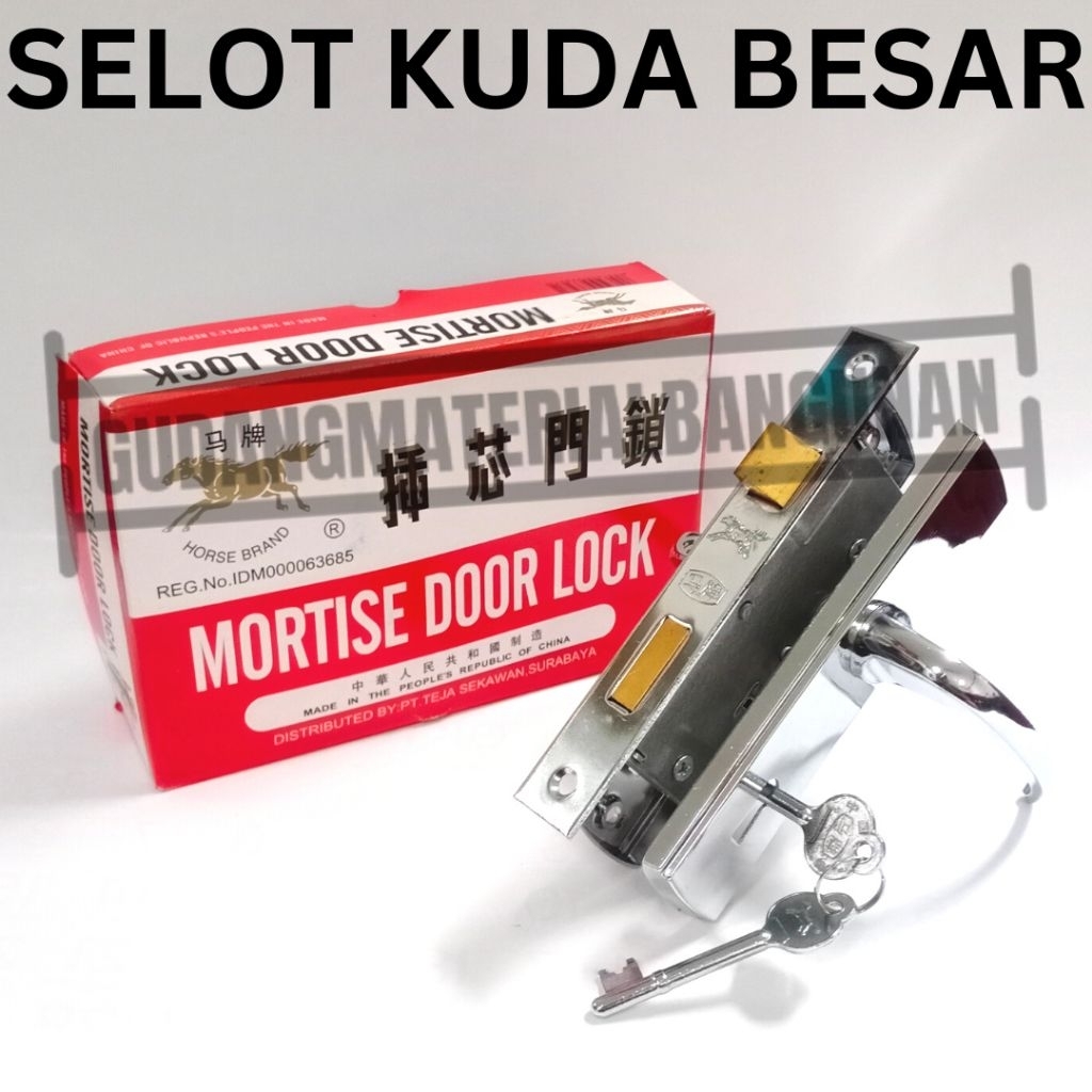 selot pintu rumah handel handle hendel kunci kuda besar 9552