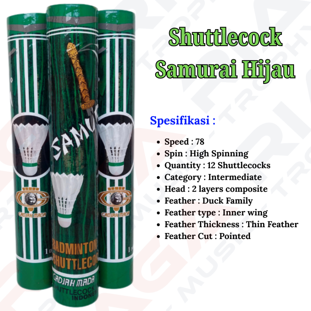 Shuttlecock Samurai Hijau