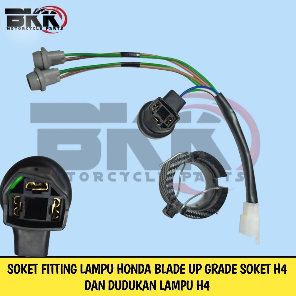 SOKET FITTING LAMPU HONDA BLADE UP GRADE SOKET H4
