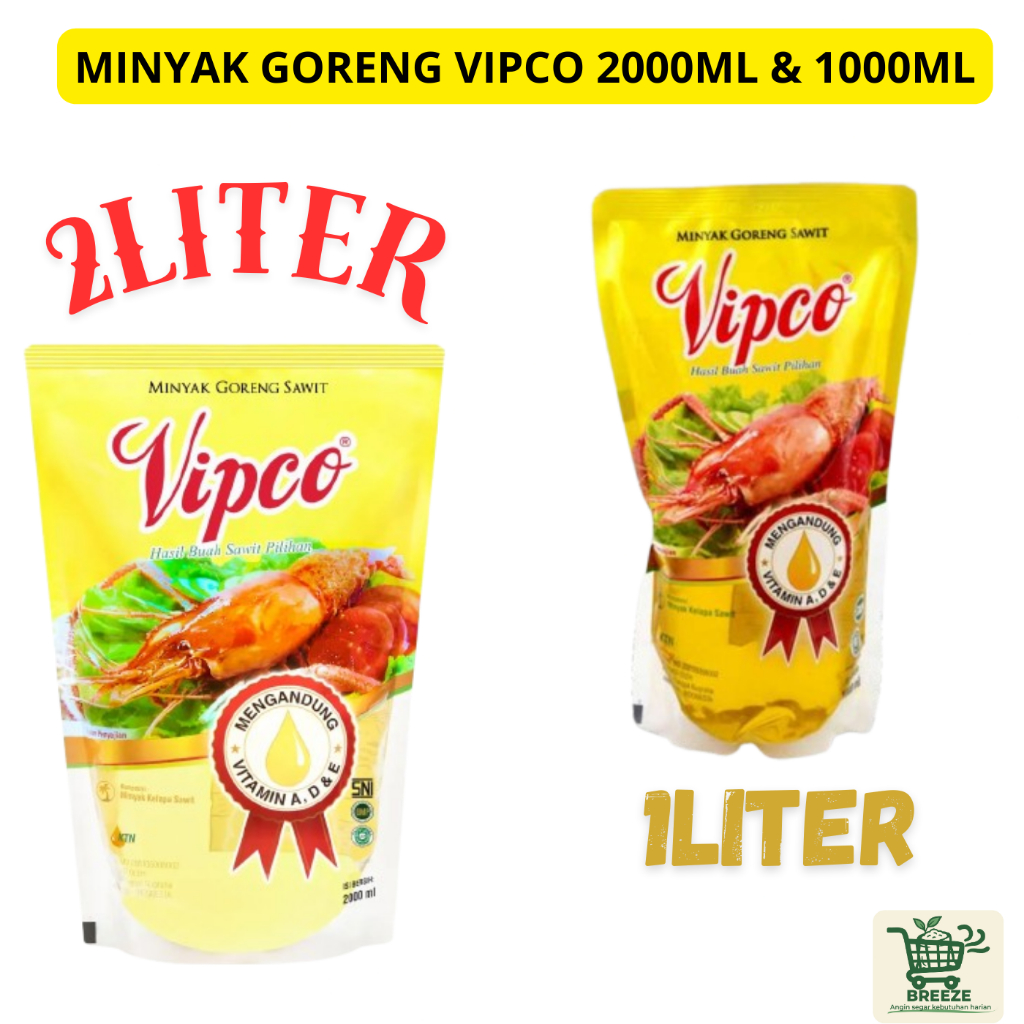 

MINYAK GORENG VIPCO 2LITER 1LITER REFILL SACHET MINYAK REFILL VIPCO HARGA MURAH MINYAK JERNIH