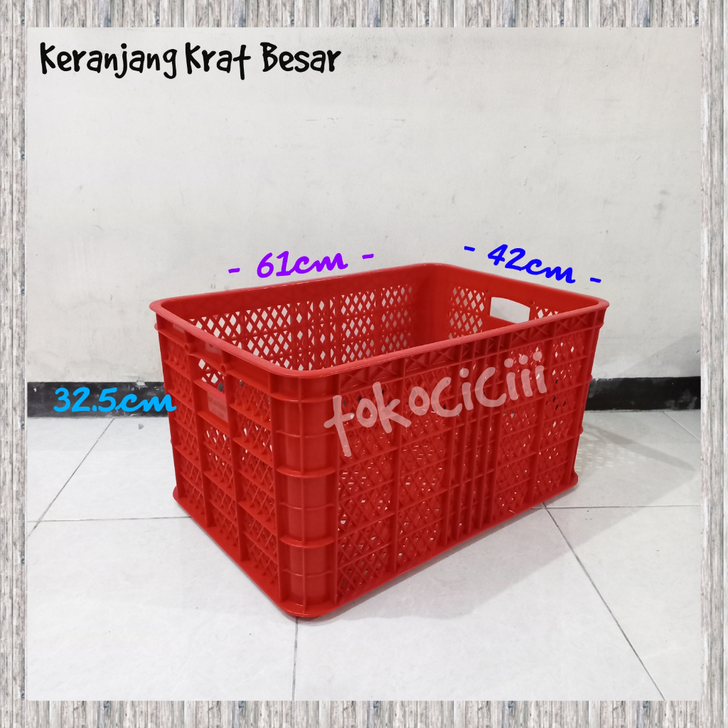 Krat industri keranjang serbaguna keranjang barang krat rak piring bak ikan plastik