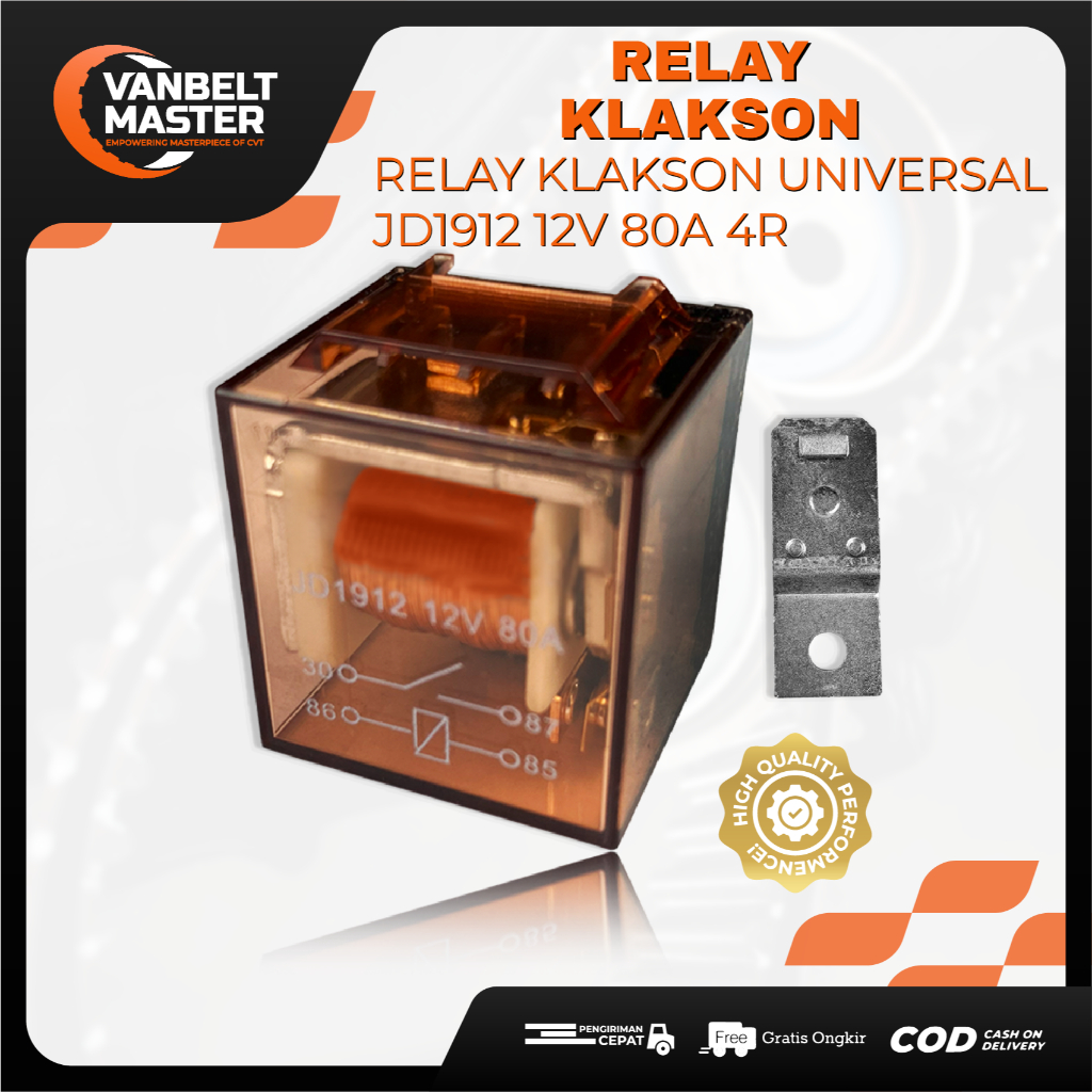 Relay Klakson Horn Kaki 4 12V 80A AMP Ampere