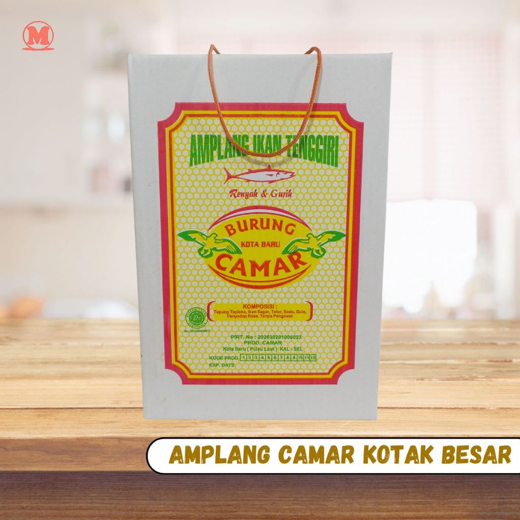 Amplang Ikan Tenggiri Camar Kotak Besar Khas Kotabaru Camilan Renyah