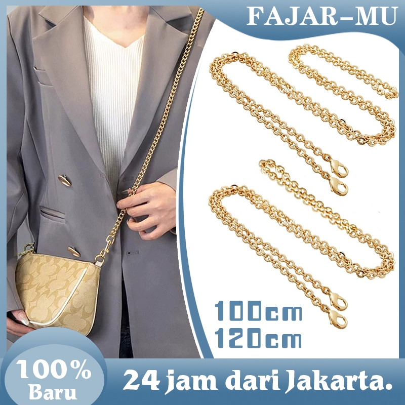 120 Cm Tali Tas Rantai Selempang Wanita / Tali Rantai Tas Rose Gold Elegan / Strap Tali Tas Selempan