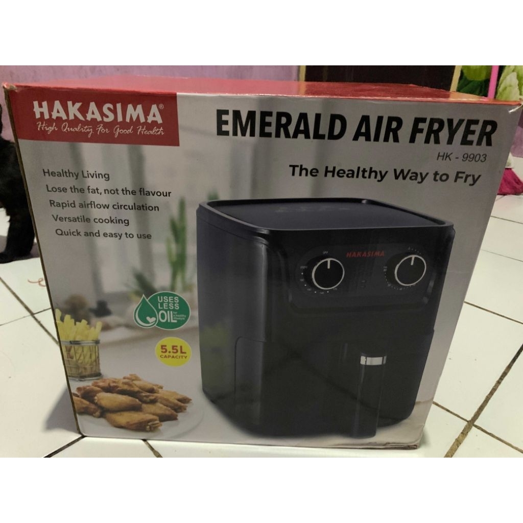 Air Fryer Hakasima Emerald 5.5L HK-9903 – Healthy Fryer / Penggoreng Tanpa Minyak