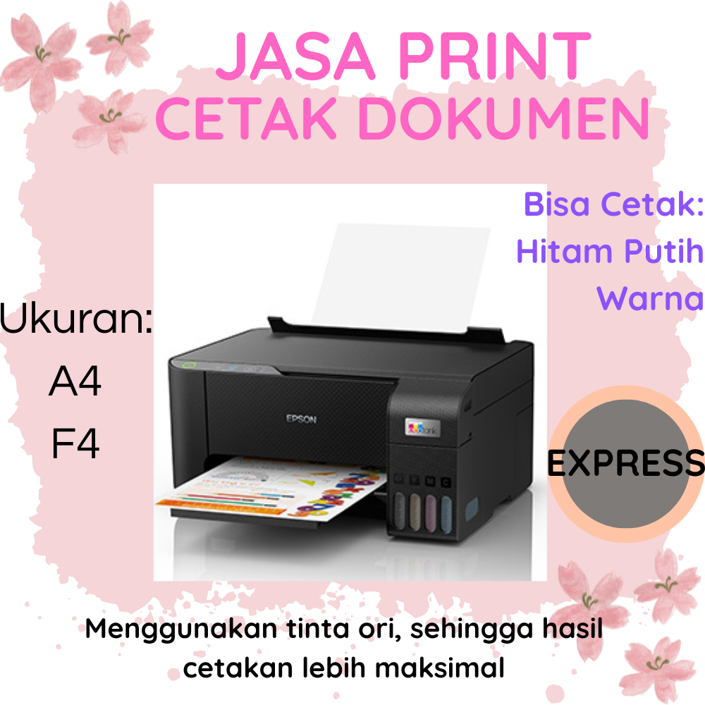 

Jasa Print Cetak Dokumen Tugas Berwarna atau Hitam Putih Kertas HVS A4/F4