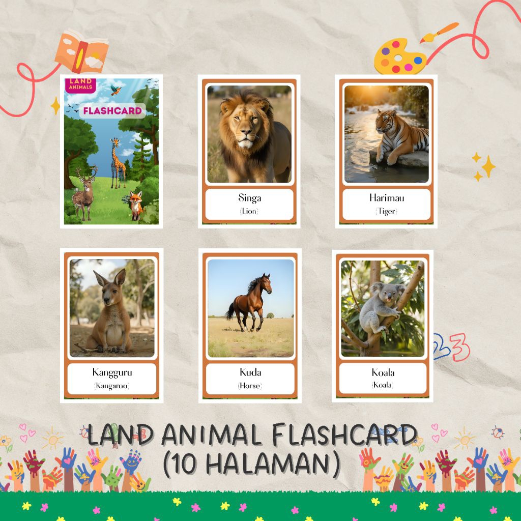 LAND ANIMAL FLASHCARD