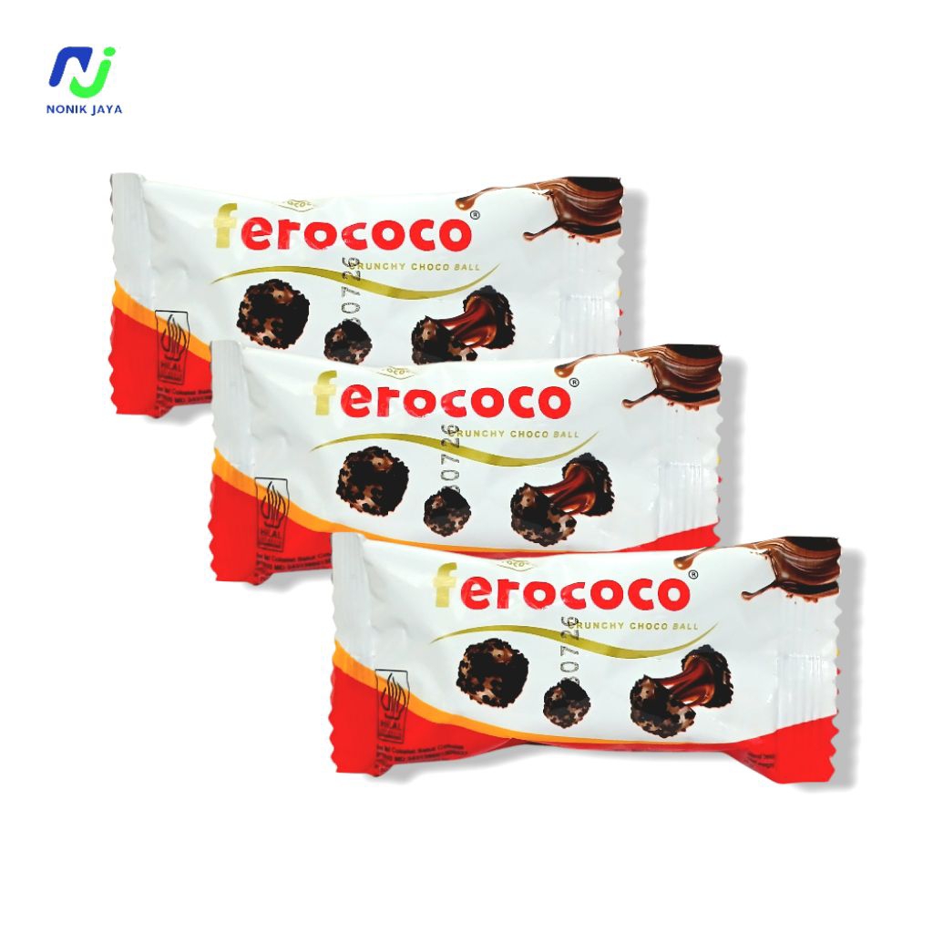 

Ferococo Crunchy Choco Ball Paket 4 Renteng Isi 40 Pcs@8gr BISKUIT BOLA COKELAT CRUNCHY