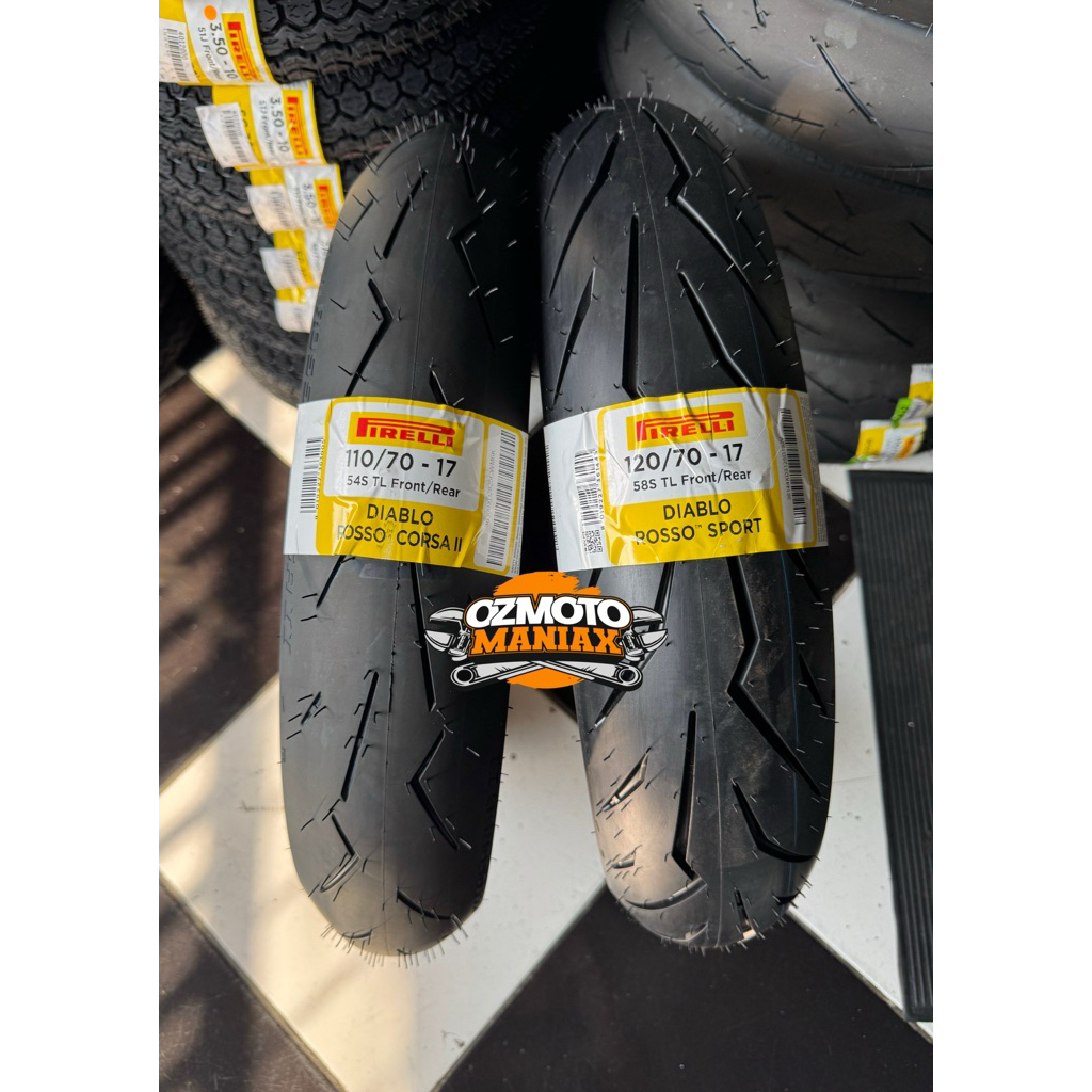 Paket Ban Pirelli Diablo Rosso Corsa II 110/70-17 & 120/70-17 DRSport