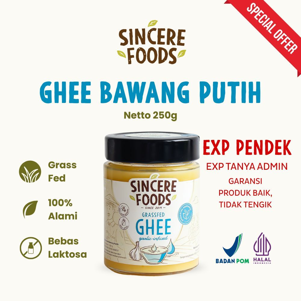 

PROMO Ghee Garlic Infused Minyak Samin Aroma Bawang Putih HALAL BPOM SINCERE FOODS