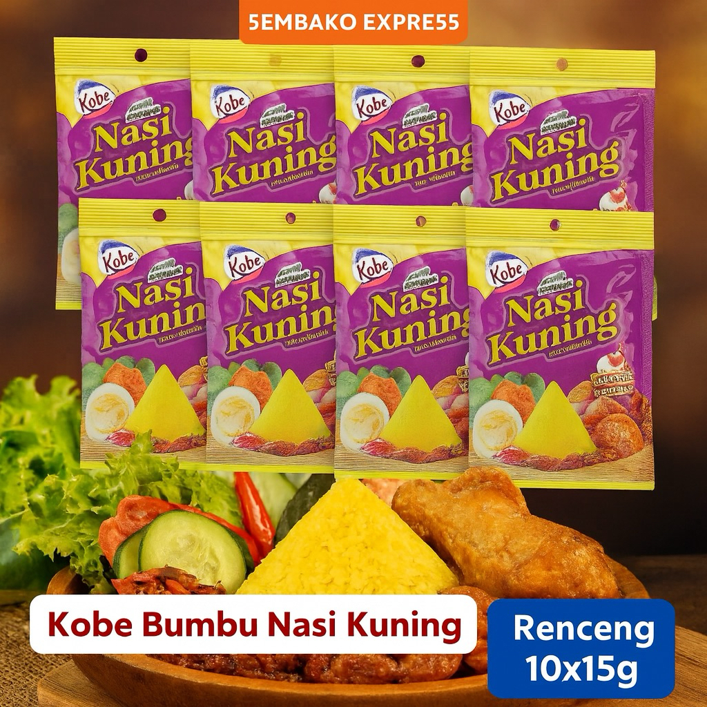 

Kobe Bumbu Aduk Nasi Kuning Renceng 10 x 15g