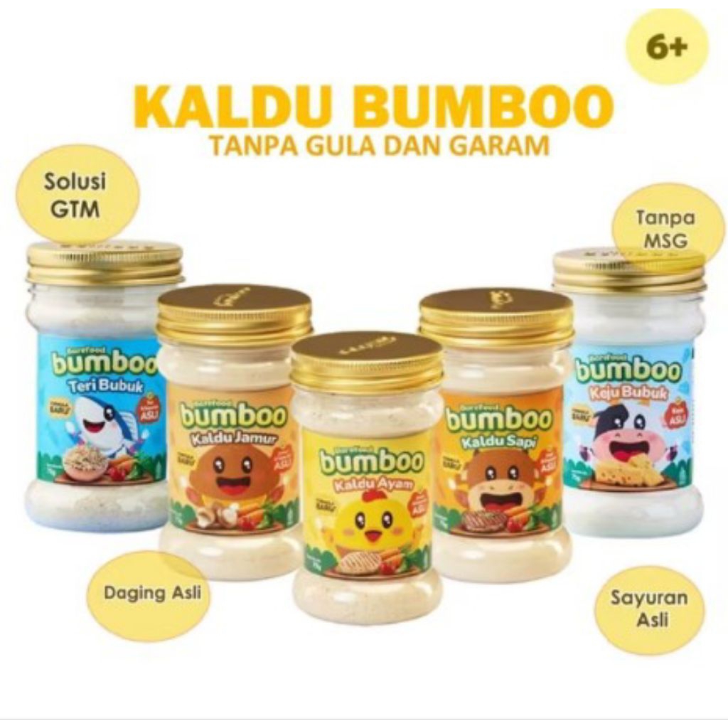 

BUMBOO Kaldu Asli Non MSG & Tanpa gula garam, BUMBOO Kaldu MPASI Kaldu Ayam/Sapi/Jamur/Teri/Ati Ayam