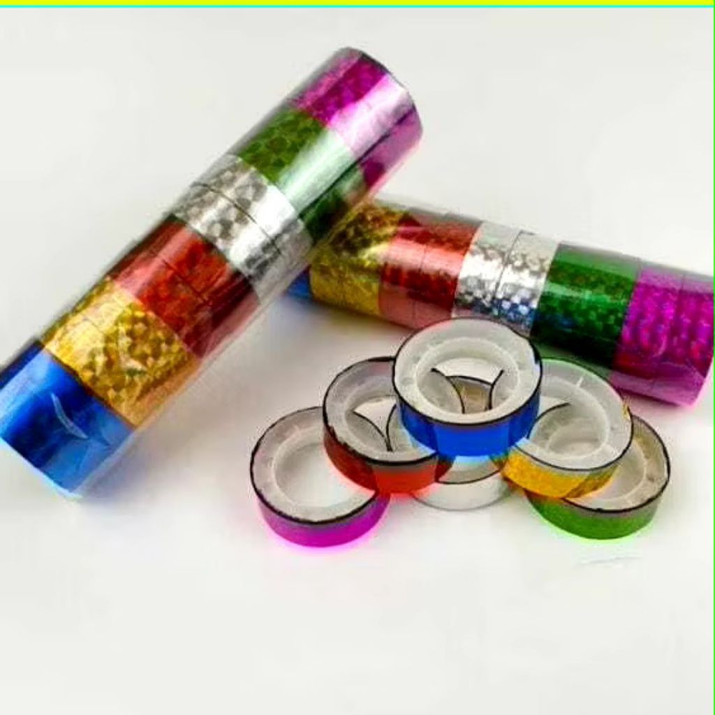 

Selotip / Isolasi Kado Motif 1.5cm Hologram (10pc)