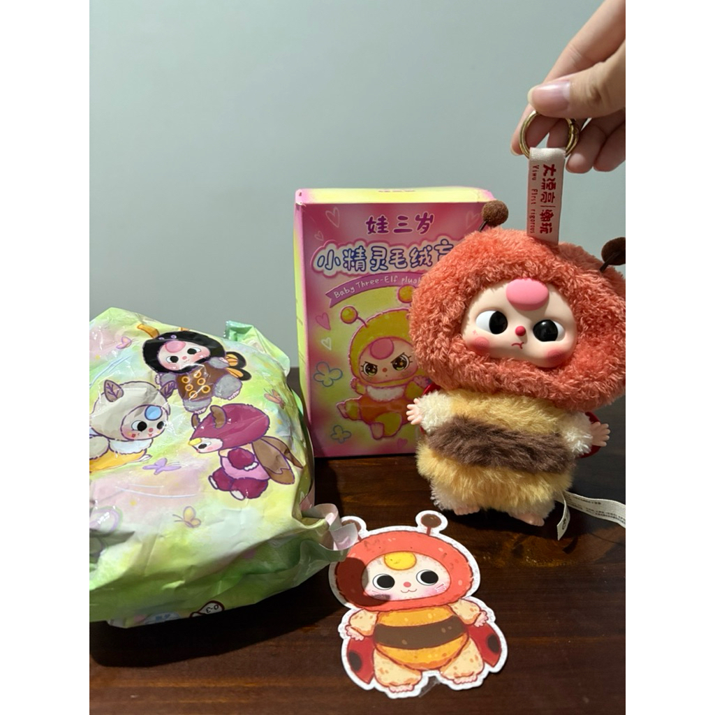 Baby Three BB3 Elf Ladybug ORIGINAL blind box plush bag charm