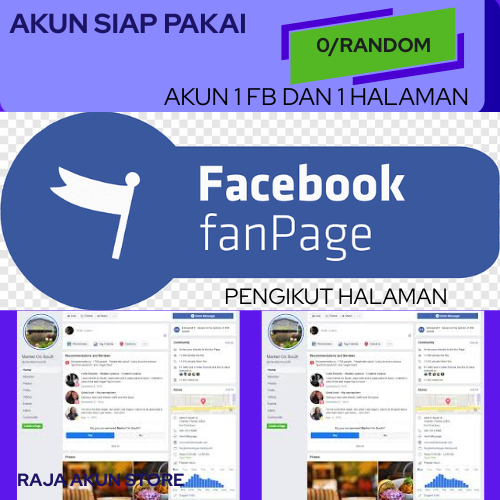 AKUN FB  FANPAGE ATAU 1 HALAMAN 0/RANDOM-1K+ PENGIKUT FP