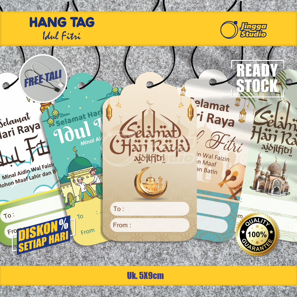 

Hang Tag Idul Fitri Lebaran isi 20 Free Tali