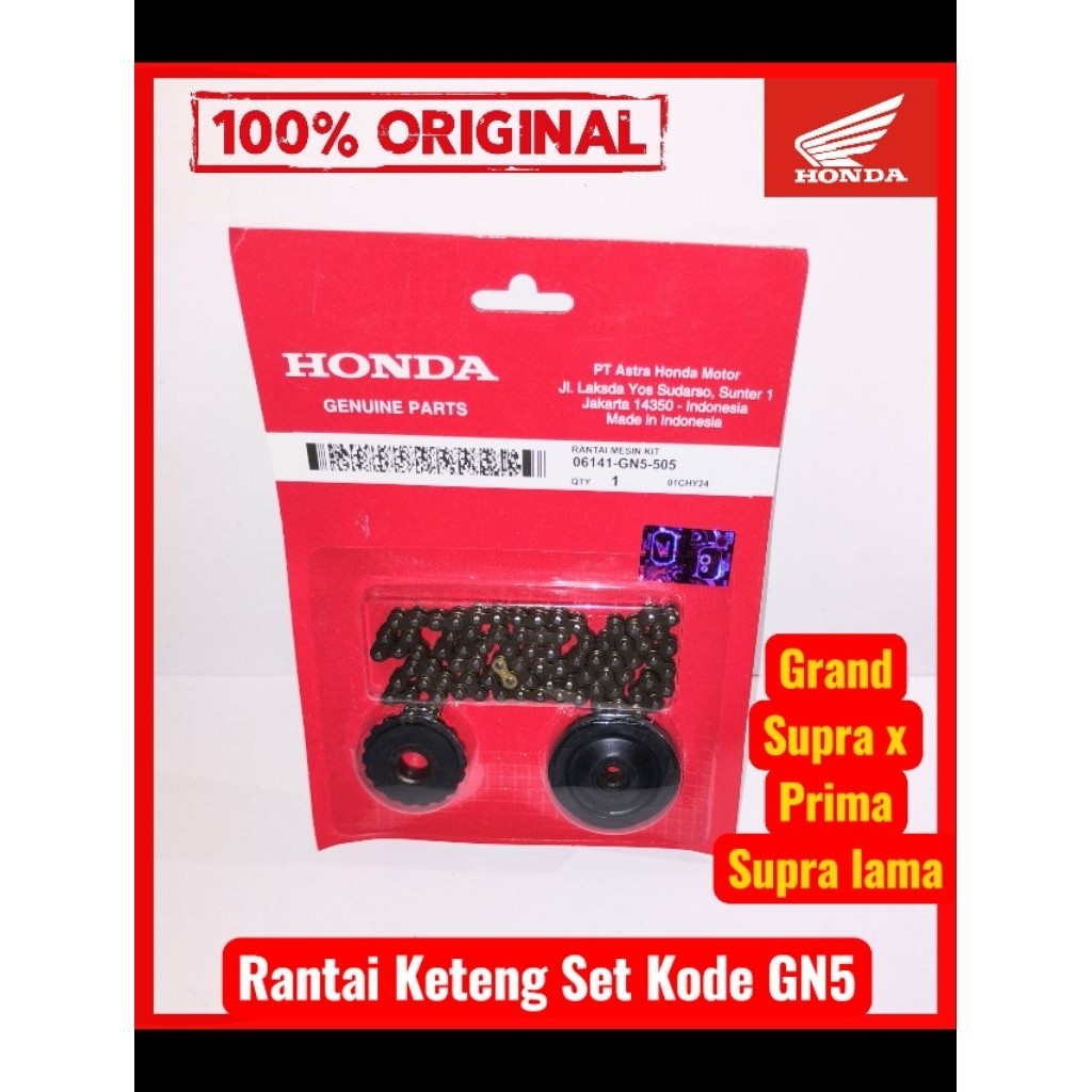 Rantai Keteng Satu Set GN5 Asli Untuk Motor Grand,Supra Lama, Supra X,Prima