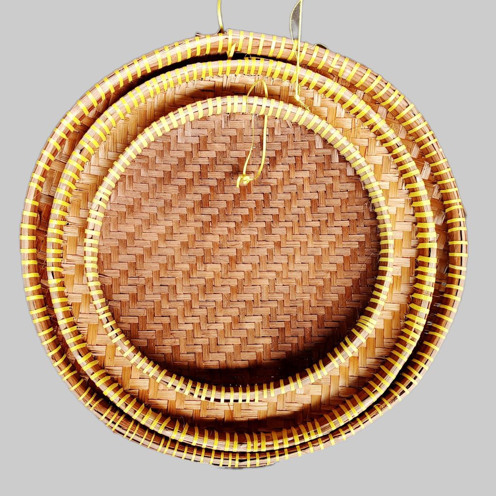 Tambir bambu - tampah bambu bulat - tampah bambu tali kuning - nampan makanan - tambir jogja